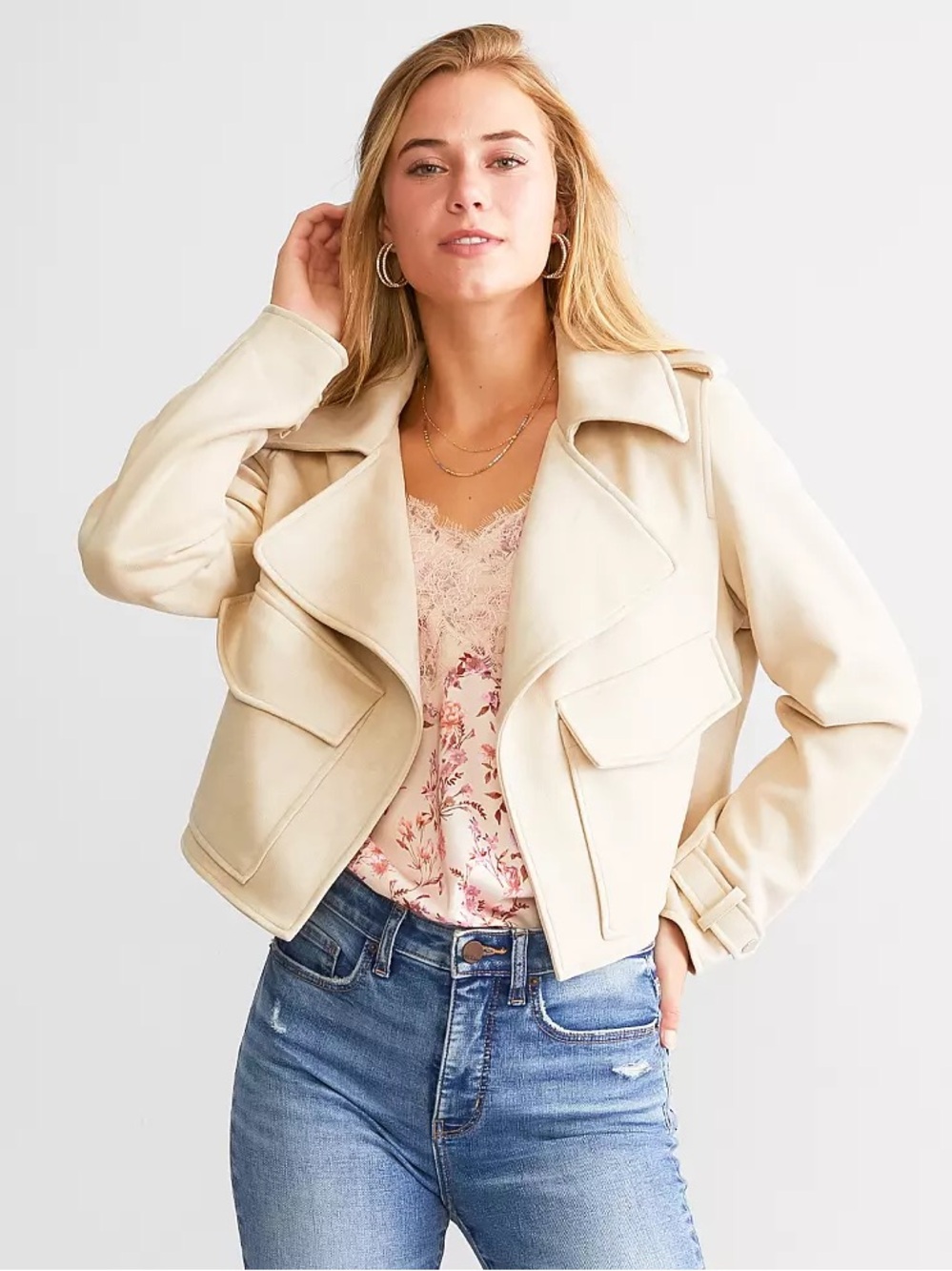 Daytrip Faux Suede Jacket - Peyote